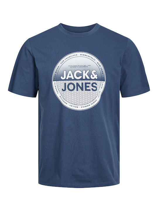 Jack & Jones Ανδρικό T-shirt Κοντομάνικο Μπλε