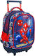Spiderman Schulranzen Trolley Grundschule mit Flaschenhalter Blau 30lt 34 x 20 x 44cm