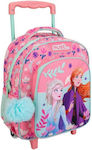 Must Frozen Σχολική Τσάντα Τρόλεϊ Νηπιαγωγείου σε Ροζ χρώμα 8lt
