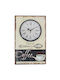 Marhome Wall Clock Wooden Multicolour 23x36cm