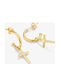 Radiant Earrings made of Steel Gold Plated with Stones