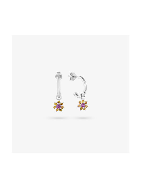 Radiant Earrings from Steel Gold Plated with Stones