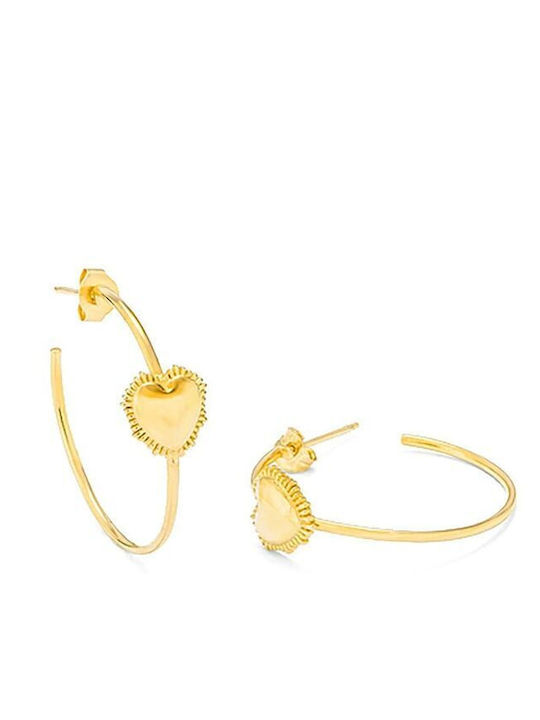 Radiant Earrings Hoops made of Steel Gold Plated