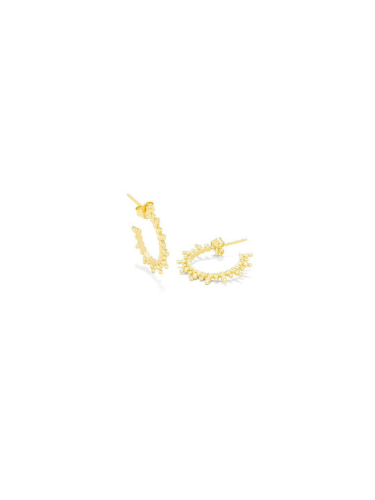 Radiant Earrings Hoops made of Steel Gold Plated