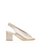 Ragazza Leder Peeptoe Pumps Beige