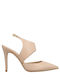 Καλογήρου Leather Beige Heels