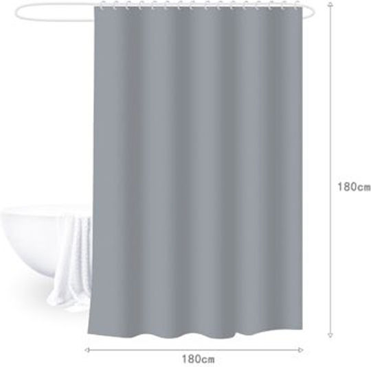 ForHome Κουρτίνα Μπάνιου 180x180cm Γκρι