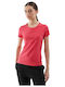 Women's Athletic Blouse Short Sleeve Red