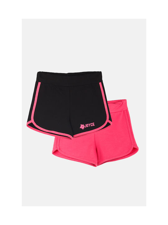 Joyce Kinder Shorts/Bermudas Stoff Schwarz/Fuchsia