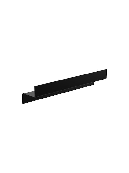 Verdi An der Wand montiert Badezimmerregal Metallisch 50x9x10cm Schwarz