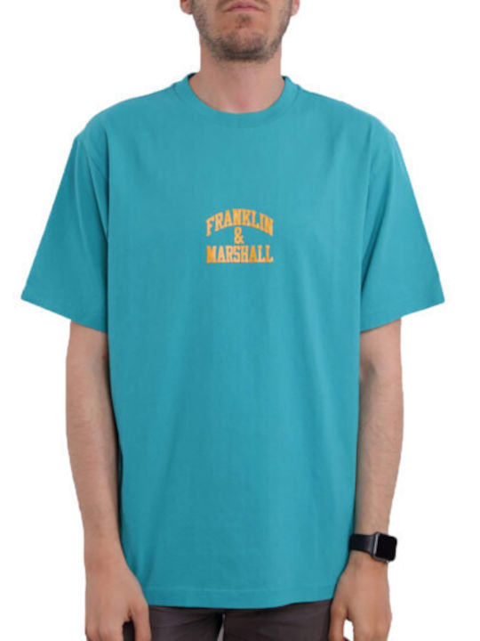 Franklin & Marshall Ανδρικό T-shirt Κοντομάνικο Turquoise/yellow