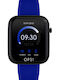 OPS! Objects Active Aluminium 38mm Smartwatch mit Pulsmesser (Blue Rubber Strap)