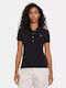 Damen Polo Bluse Kurzarm Schwarz