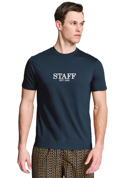 Staff Men's Short Sleeve T-shirt Blue Navy