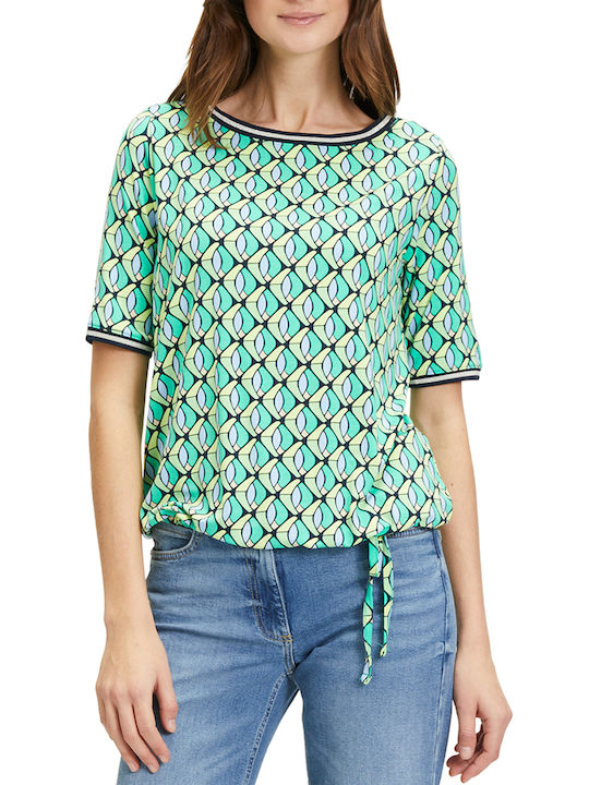 Betty Barclay Women's Blouse Short Sleeve Green