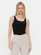 Damen Polo Ärmellose Schwarze Bluse