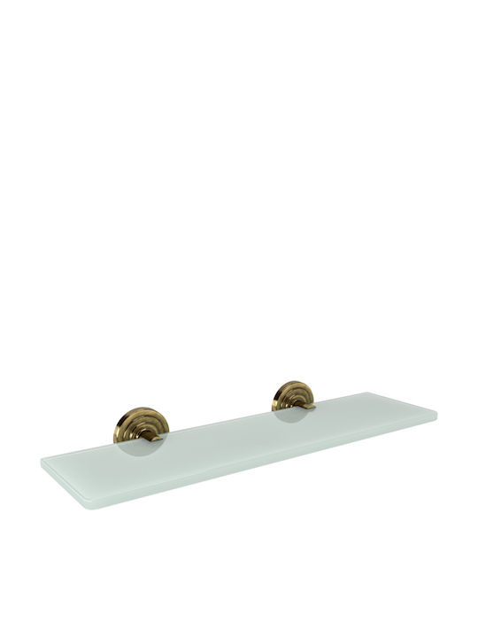 Verdi Brass Wall Mounted Bathroom Shelf