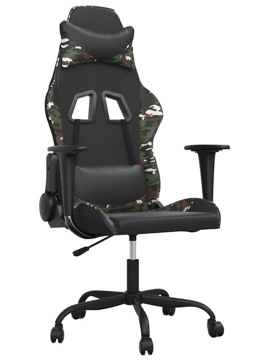 vidaXL 3143652 Καρέκλα Gaming Δερματίνης με Ρυθμιζόμενα Μπράτσα Army Green
