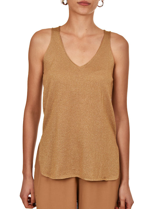 Aggel Damen Bluse Gold