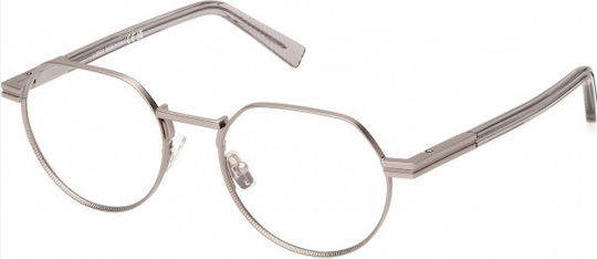 Zegna Männlich Metallisch Brillenrahmen Silber EZ5286 015
