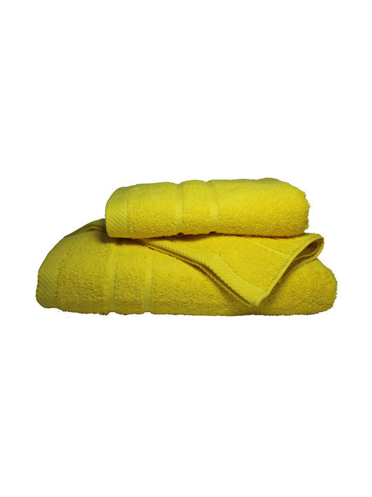 24home.gr Bath Towel 80x145cm Yellow Weight 600gr/m²