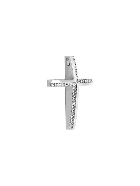 Daskalakis Women's White Gold Cross 14K