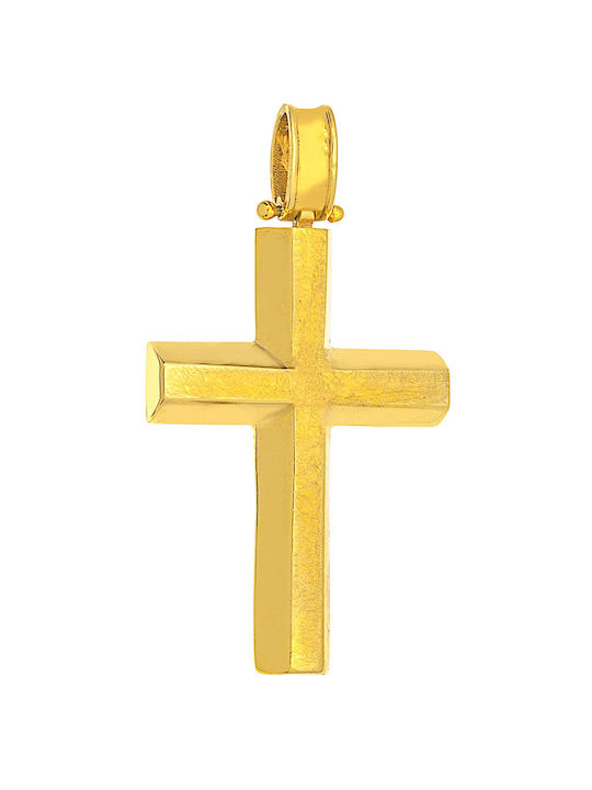 Senzio Belibasakis Herren Gold Kreuz 14K