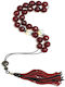 Roloi Komboloi Agate Worry Beads Burgundy 31cm