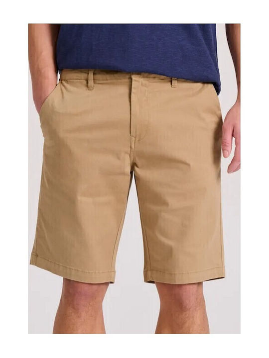 Funky Buddha Ανδρική Βερμούδα Chino Vintage Beige