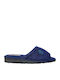 Frottee Winter Damen Hausschuhe Blau