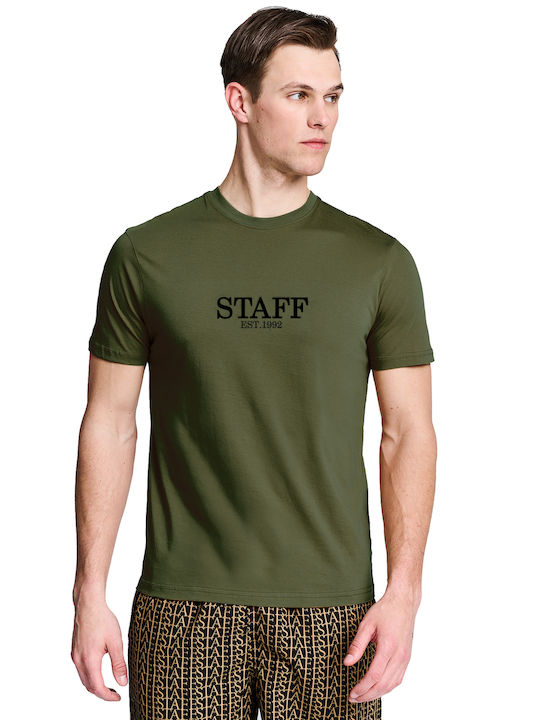 Staff Ανδρικό T-shirt Κοντομάνικο Olive