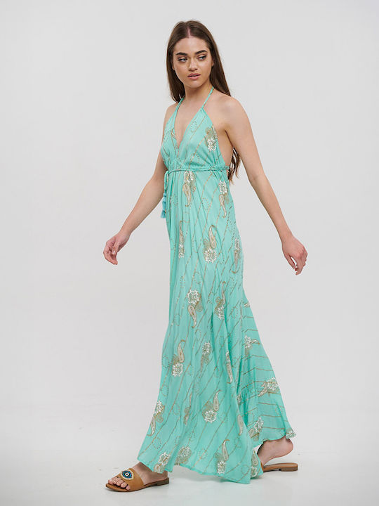 Ble Resort Collection Maxi Evening Dress Green