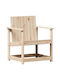 Outdoor Armchair Wooden Pine tree with Cushion 1pcs 65x55x77cm.