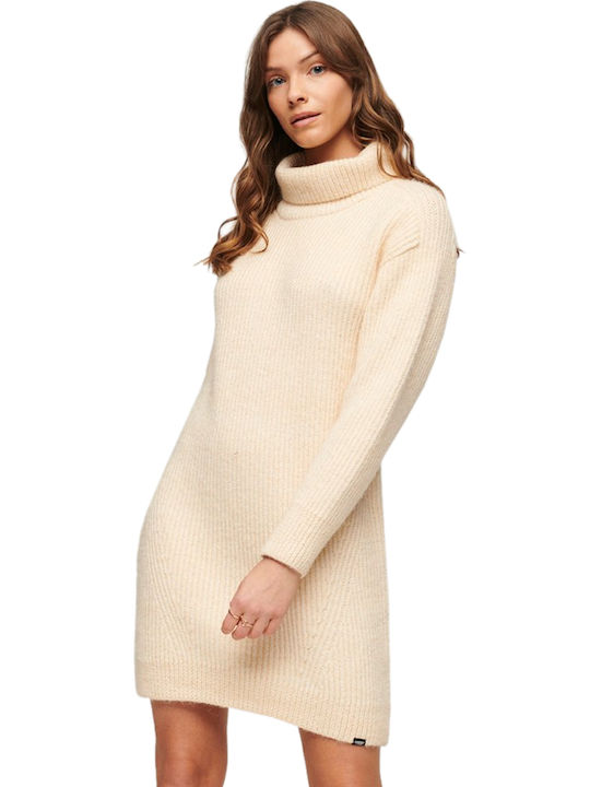 Superdry Dress Knitted Turtleneck Beige