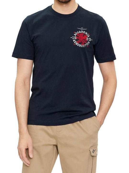 Aeronautica Militare T-shirt Bărbătesc cu Mânecă Scurtă Blue Navy