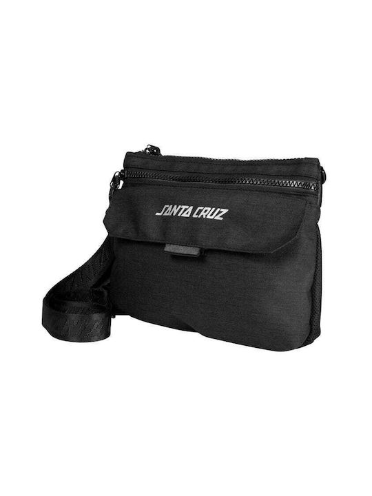 Santa Cruz Shoulder / Crossbody Bag with Zipper Black 16x6cm
