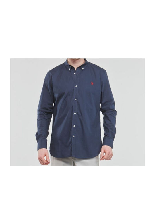 U.S. Polo Assn. Men's Shirt Long Sleeve Cotton Blue