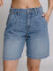 Vero Moda Women's Jean High-waisted Shorts Light Blue