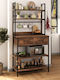 Megapap Printo Metallisches Küchengestell Mit 5 Ebenen Schwarze 81.6x37.5x169.1cm
