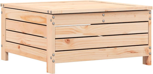 Дървен Градински Табурет Куб Кафяв 62x63.5x32см