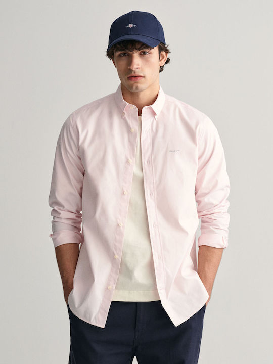 Gant Long-sleeved Cotton Shirt Pink