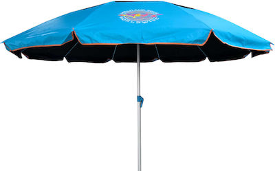 Maui & Sons Strandsonnenschirm Aluminium Durchmesser 2.2m mit UV Schutz und Belüftung Turquoise