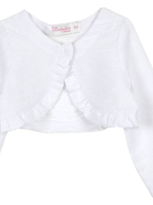 Babylonfashion Παιδικό Μπολερό Λευκό