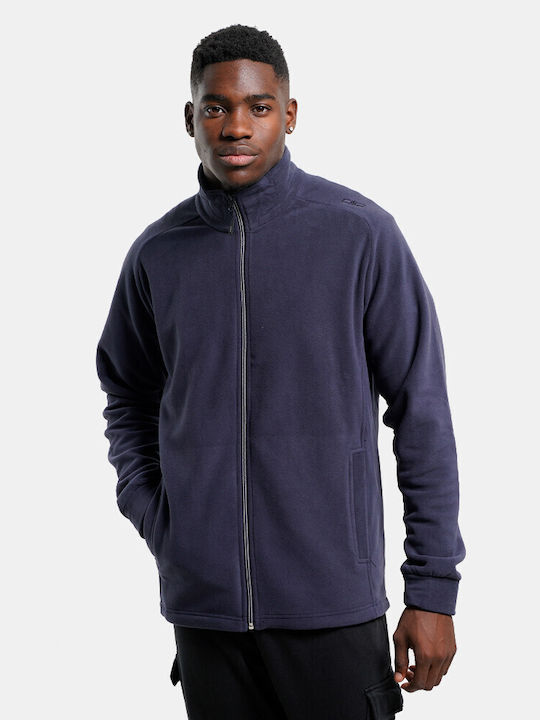 CMP Cardigan Fleece pentru Bărbați Black Blue