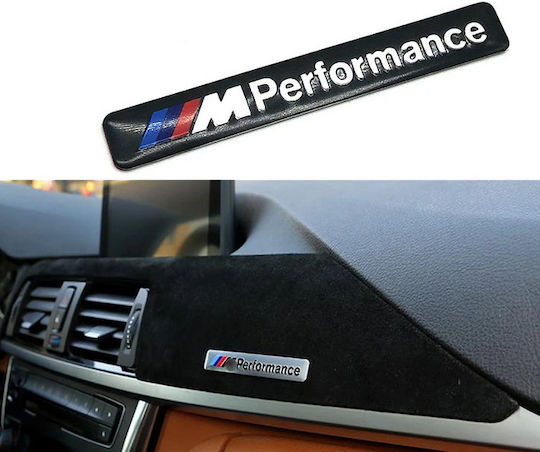 Carro 235078 Μεταλλικό Αυτοκόλλητο Σήμα Bmw M Power Performance 8cm X 1cm 1 Τεμάχιο Μαύρο
