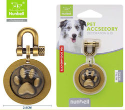 Nunbell Pet Dog ID Gold Metal 2.8x2.8cm