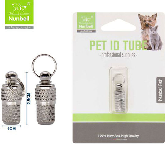 Nunbell Pet Идентификационен знак за куче Сребрист Метал