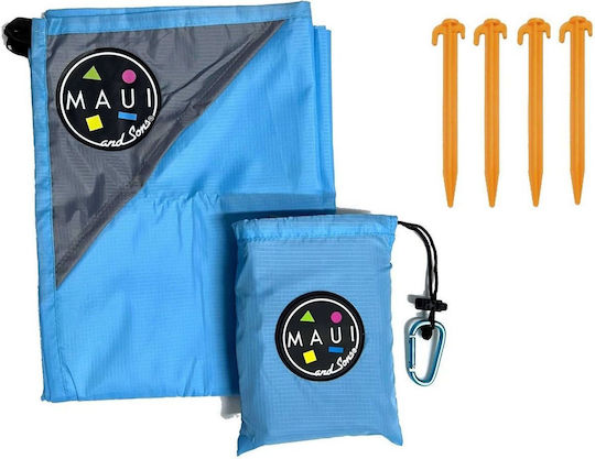 Maui & Sons Ψάθα Παραλίας Πλαστική Μπλε 190x140εκ.