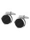 Ascot Cufflinks of Steel Black