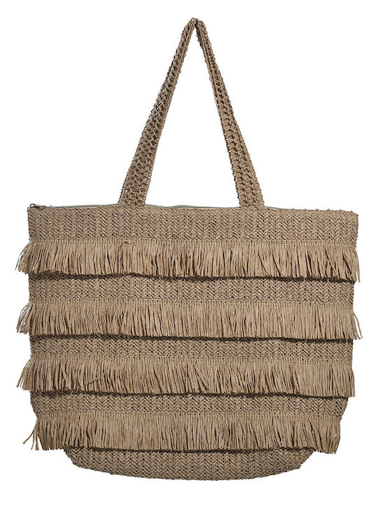 Ble Resort Collection Stroh Strandtasche Braun